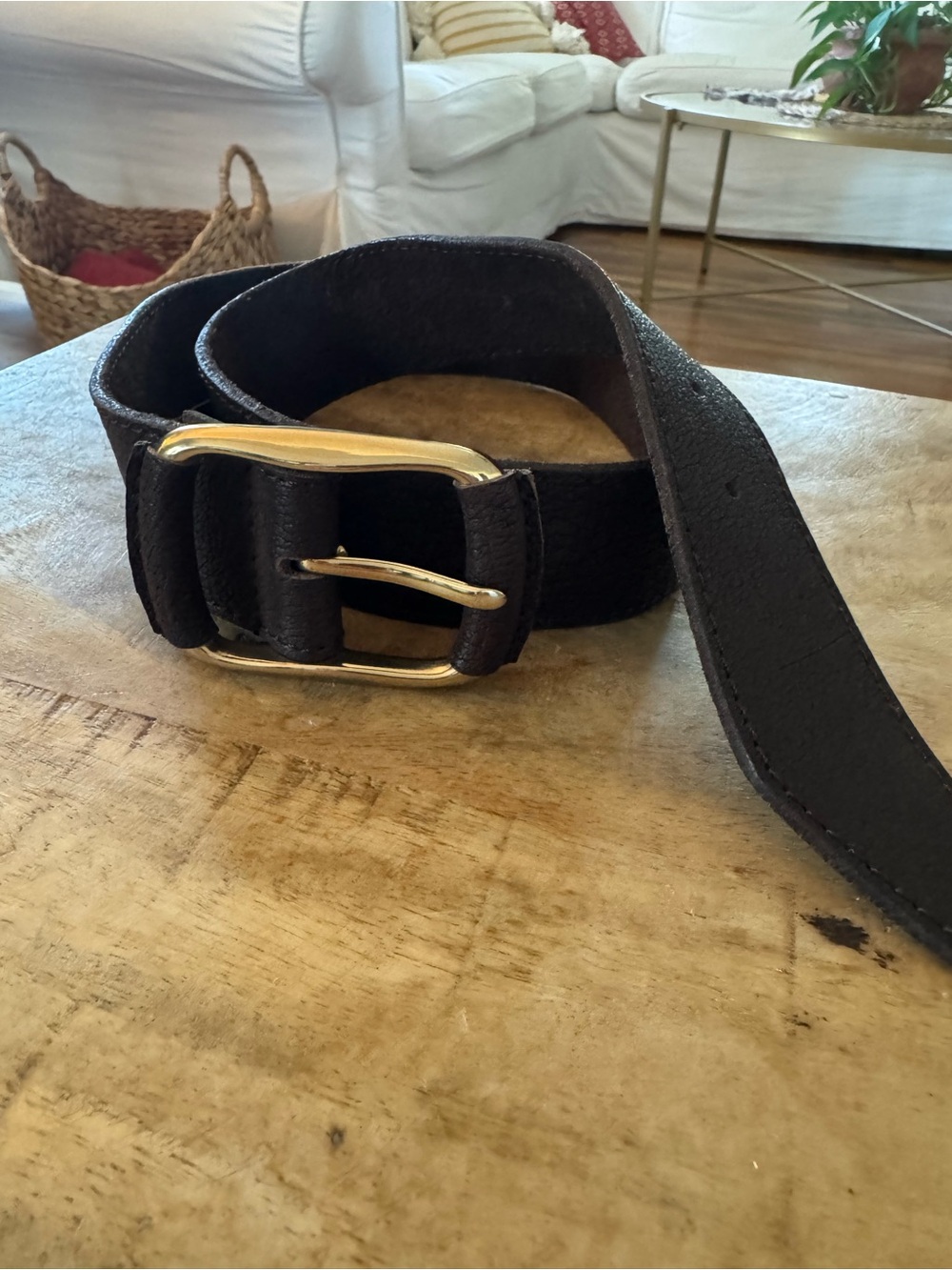 We The Free Black Belt with Gold-Tone Buckle